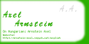 axel arnstein business card
